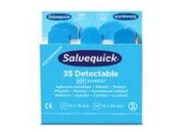 Plaster SALVEQUICK detectable blå (6x35